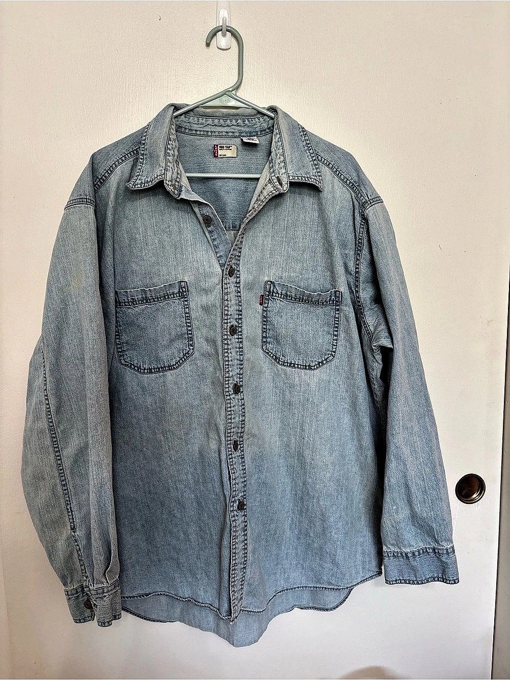Vintage Levi's Red Tab Denim Shirt Denim Button Down Shirt XL